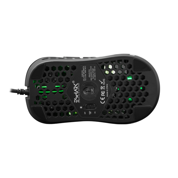 Miš White Shark Premium Line ESL-M4 Naginata, žičani, gaming, 16000DPI, RGB, crni - Slika 3