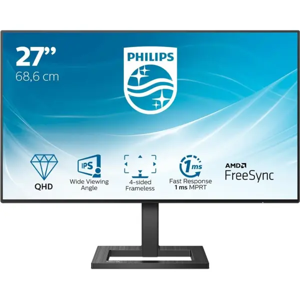 Monitor Philips 27" 275E2FAE, IPS, AMD FreeSync 75Hz, 1ms, 2xHDMI, DP, Zvučnici, 2K - Slika 1