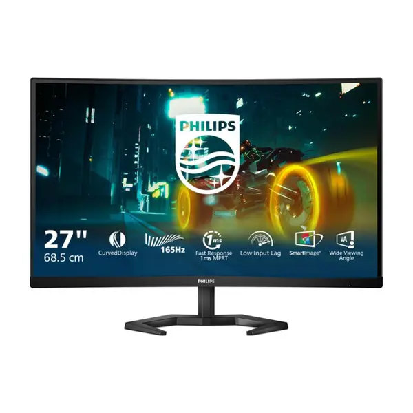 Monitor Philips 27" 27M1C3200VL, VA, gaming, Adaptive-Sync 165Hz, 1ms, 2xHDMI, DP, Zakrivljeni 1500R, Full HD - Slika 1
