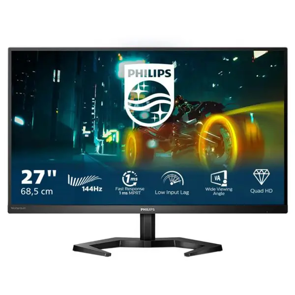 Monitor Philips 27" 27M1N3500LS, VA, gaming, AMD FreeSync Premium 165Hz, 1ms, HDR10, 2xHDMI, DP, Zvučnici, 2K - Slika 1