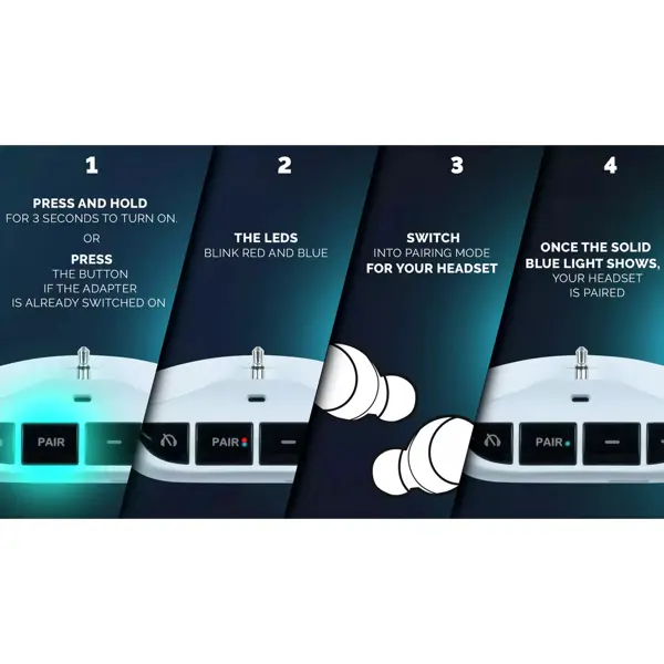 Bežični audio prijemnik Nacon PS5 DualSense, bijeli, Bluetooth 5.0, integrirana kontrola glasnoće, punjiva baterija, 10 sati trajanja, PS5 kompatibilan - Slika 4