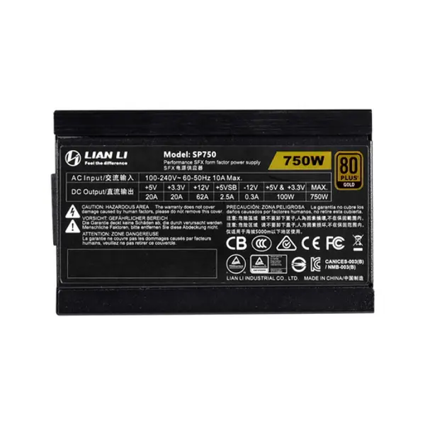 Napajanje Lian Li SP750, 750W, 80+ Gold, modularno, SFX - Slika 4