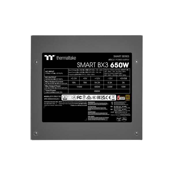 Napajanje Thermaltake Smart BX3, 650W, 80+ Bronze, ATX - Slika 5