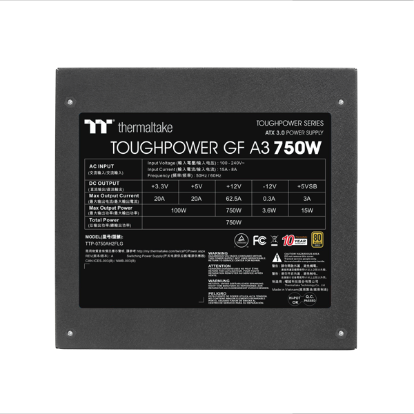 Napajanje Thermaltake Toughpower GF A3, 750W, 80+ Gold, modularno, ATX - Slika 4