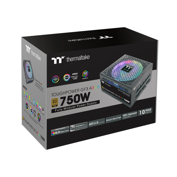 Napajanje Thermaltake Toughpower GF3 ARGB, 750W, 80+ Gold, modularno, ATX - Slika 5
