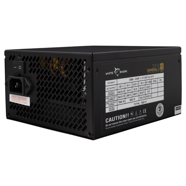 Napajanje White Shark GPSU-750W General-2, 750W, 80+ Gold, modularno, ATX, crno - Slika 1