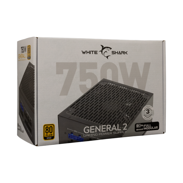Napajanje White Shark GPSU-750W General-2, 750W, 80+ Gold, modularno, ATX, crno - Slika 9