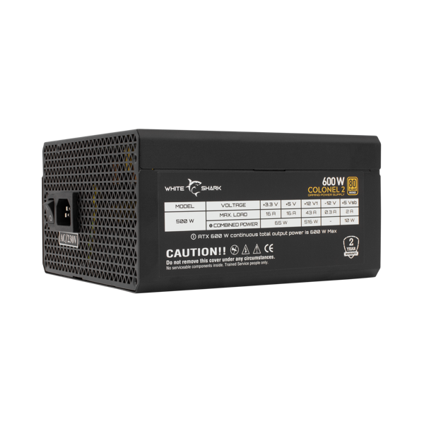 Napajanje White Shark GPSU-B600S Colonel 2, 600W, 80+ Bronze, modularno, ATX - Slika 1