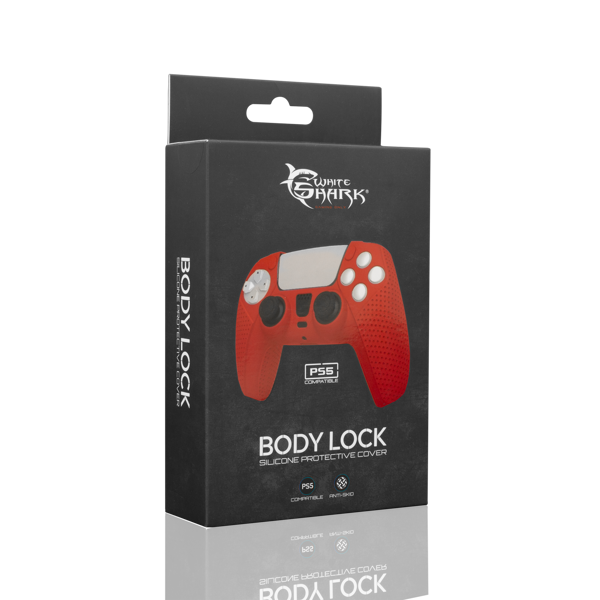 Navlaka White Shark PS5-541 Body Lock, silikon, PS5, crvena - Slika 4