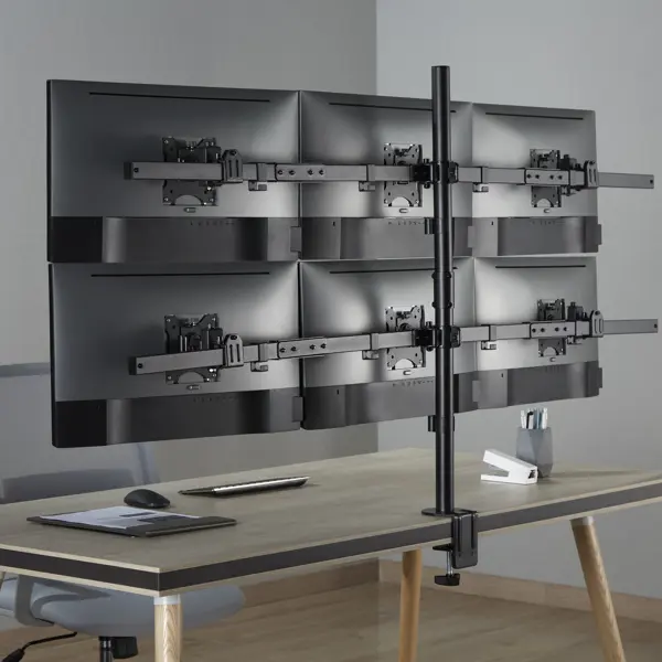 Nosač za monitor SBOX LCD-352/6-2, za 6 monitora - Slika 6