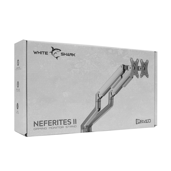 Nosač za monitor White Shark GMS-3208 Neferites II, za 2 monitora - Slika 4