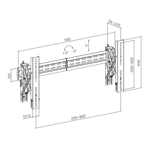 Nosač za TV SBOX LVW02-48T - Slika 7