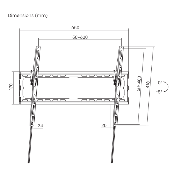 Nosač za TV SBOX PLB-3446T-2 - Slika 7