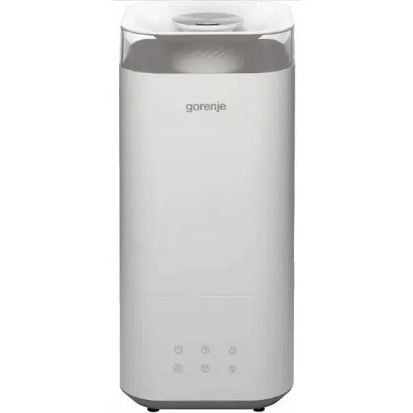 Ovlaživač zraka Gorenje H50W, ultrazvučna tehnologija, LED zaslon, automatsko isključivanje, kapacitet 210 ml/sat, za prostore do 20 m2, bijeli, 2 god - Slika 1