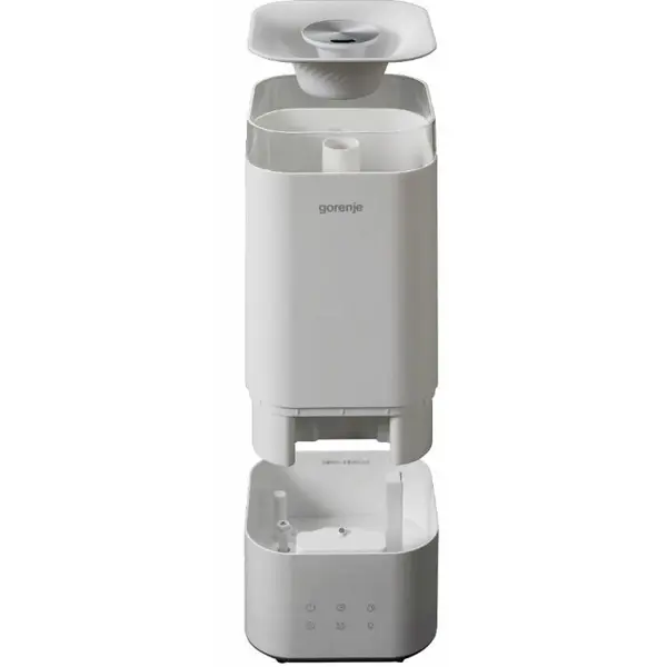 Ovlaživač zraka Gorenje H50W, ultrazvučna tehnologija, LED zaslon, automatsko isključivanje, kapacitet 210 ml/sat, za prostore do 20 m2, bijeli, 2 god - Slika 8