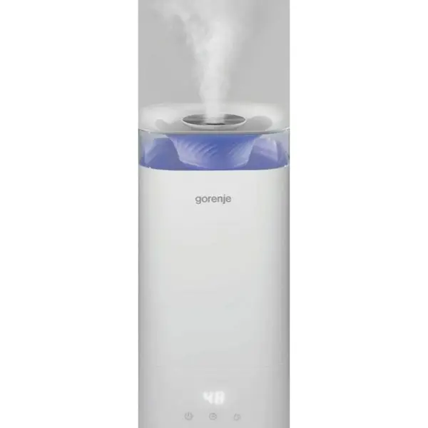 Ovlaživač zraka Gorenje H50W, ultrazvučna tehnologija, LED zaslon, automatsko isključivanje, kapacitet 210 ml/sat, za prostore do 20 m2, bijeli, 2 god - Slika 7