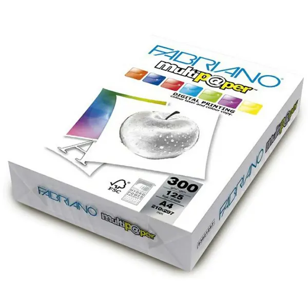 Papir Fabriano Multipapir A4, 300g, 125 listova - Slika 1