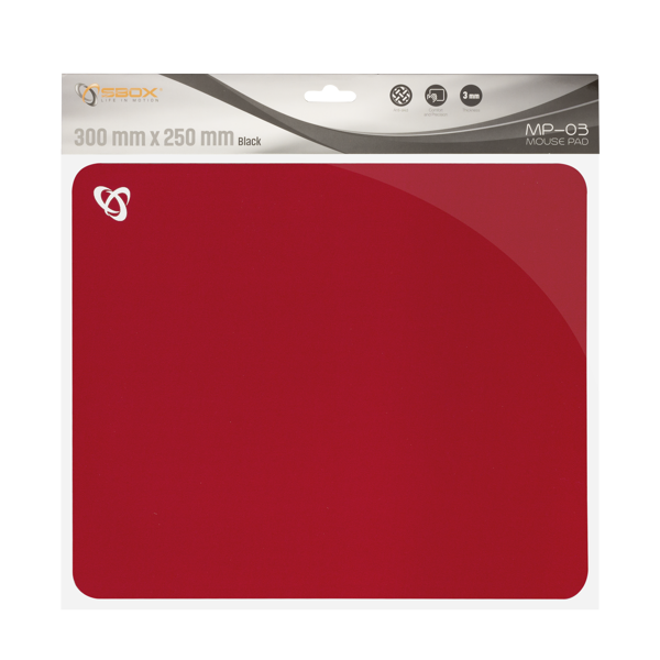 Podloga za miš SBOX MP-03, 300x250mm, crvena - Slika 3