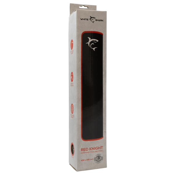 Podloga za miš White Shark GMP-2102 Red Knight, gaming, 400x300mm, crno-crvena - Slika 4