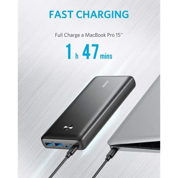 Power Bank Anker PowerCore III Elite, 25600mAh, 87W, 2xUSB-A, 2xUSB-C, crni - Slika 5
