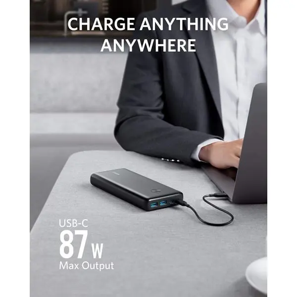 Power Bank Anker PowerCore III Elite, 25600mAh, 87W, 2xUSB-A, 2xUSB-C, crni - Slika 4