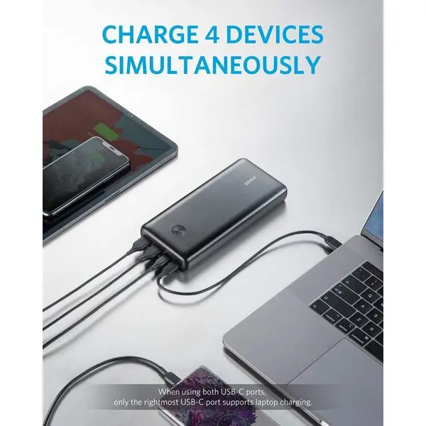 Power Bank Anker PowerCore III Elite, 25600mAh, 87W, 2xUSB-A, 2xUSB-C, crni - Slika 3