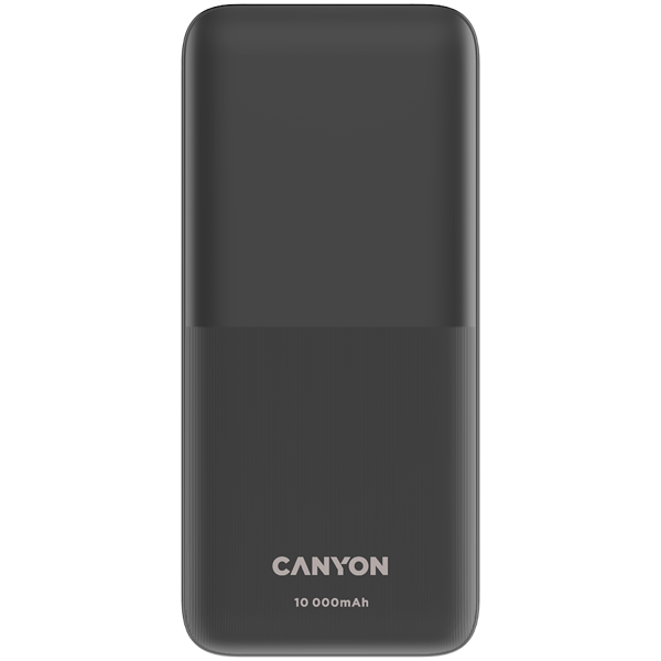 Power Bank Canyon PB-1010, 10000mAh, 18W Quick Charge, Lightning, Micro USB, USB-A, 2xUSB-C, crni - Slika 1