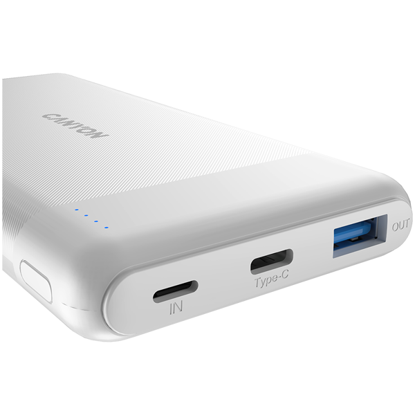 Power Bank Canyon PB-109, 10000mAh, 18W, Lightning, 2xUSB-C, bijeli - Slika 3