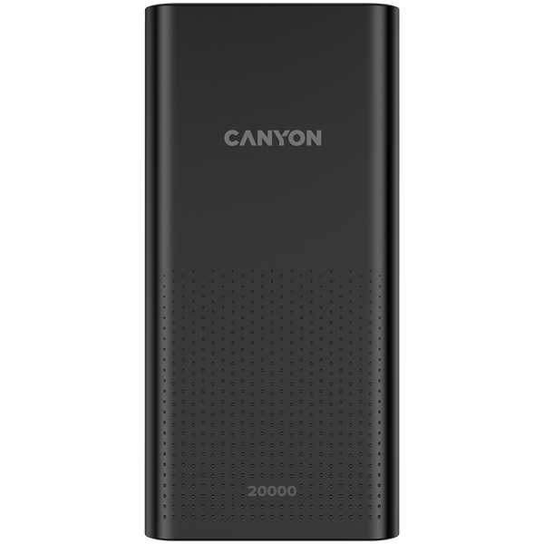 Power Bank Canyon PB-2001, 20000mAh, 10.5W, Micro USB, 2xUSB-A, USB-C, crni - Slika 1
