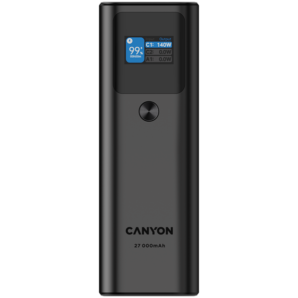 Power Bank Canyon PB-2010, 27000mAh, 140W, USB-A, 2xUSB-C, sivi - Slika 3