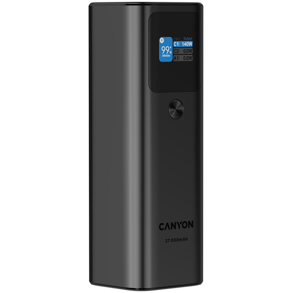 Power Bank Canyon PB-2010, 27000mAh, 140W, USB-A, 2xUSB-C, sivi - Slika 4