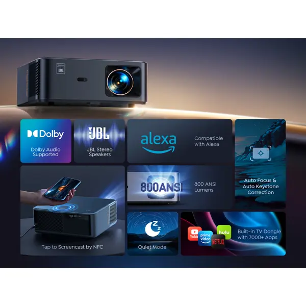 Projektor Yaber K2S, 1920x1080px, LCD, crni - Slika 18