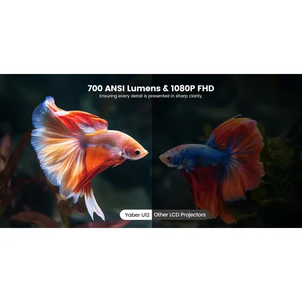 Projektor Yaber U12, 1920x1080px, LCD, crni - Slika 7
