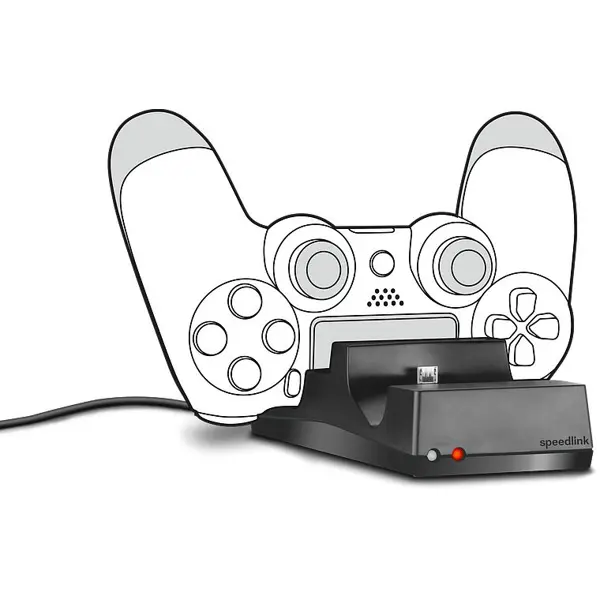 Punjač za kontrolere Speedlink Jazz Twin Charger, PS4, istovremeno punjenje za 2 DUALSHOCK®4 kontrolera, kompaktan dizajn, USB, LED indikator - Slika 3