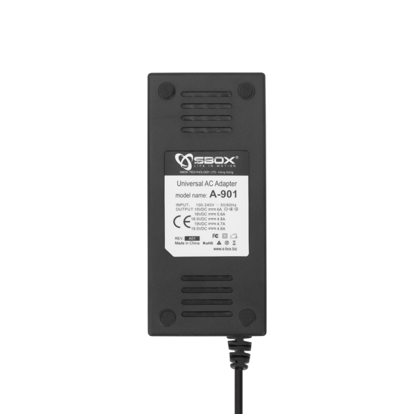 Punjač za laptop SBOX A-901, 90W, univerzalni s 12 nastavaka - Slika 2