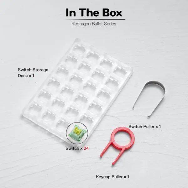 Set prekidača Redragon Bullet-QT A113, 24 komada - Slika 16