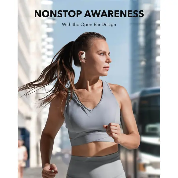 Slušalice Anker Soundcore AeroFit Pro, bežične, bluetooth, mikrofon, open-ear, bijele - Slika 6