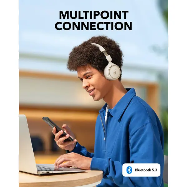 Slušalice Anker Soundcore H30i, bežične, bluetooth, mikrofon, on-ear, bijele - Slika 5