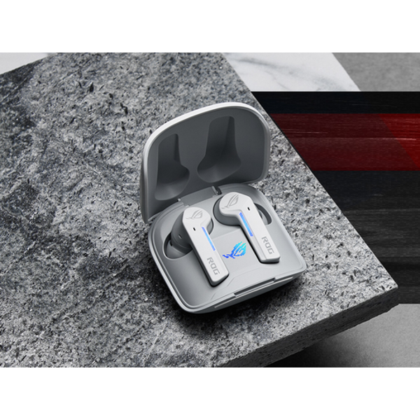 Slušalice Asus ROG Cetra True Wireless, bežične, bluetooth, gaming, mikrofon, eliminacija buke, in-ear, PC, Switch, bijele - Slika 3