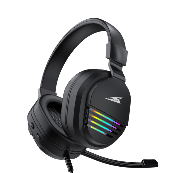 Slušalice Baracuda BGH-011 Pearl, žičane, gaming, mikrofon, over-ear, LED, PC, crne - Slika 4