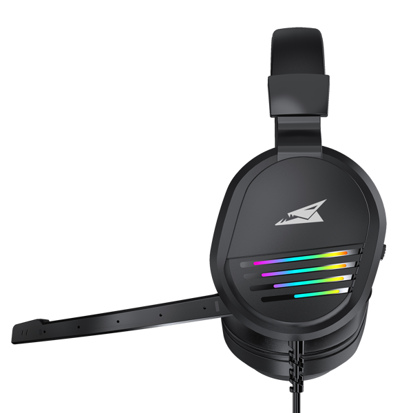 Slušalice Baracuda BGH-011 Pearl, žičane, gaming, mikrofon, over-ear, LED, PC, crne - Slika 5