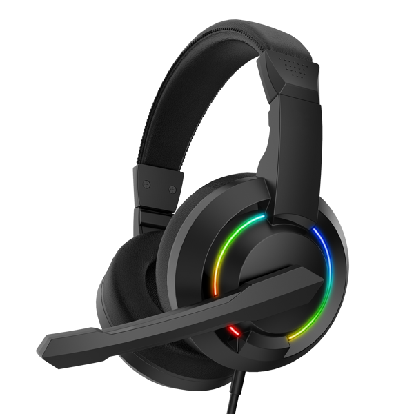 Slušalice Baracuda BGH-021 Hydra, žičane, gaming, mikrofon, on-ear, LED, PC, crne - Slika 1