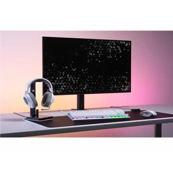 Slušalice Corsair HS55 Wireless, bežične, bluetooth, gaming, 7.1, mikrofon, over-ear, PC, PS4, PS5, bijele - Slika 6