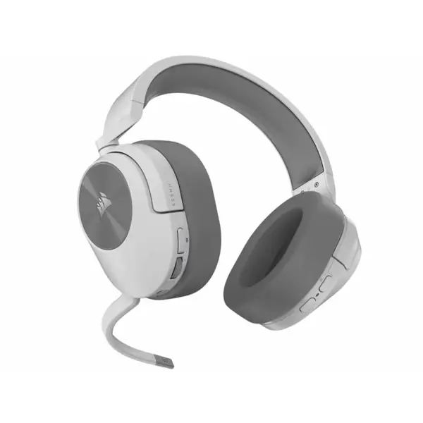 Slušalice Corsair HS55 Wireless, bežične, bluetooth, gaming, 7.1, mikrofon, over-ear, PC, PS4, PS5, bijele - Slika 10