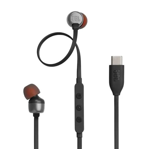 Slušalice JBL Tune 310C, žičane, mikrofon, in-ear, crne, JBLT310CBLK - Slika 1