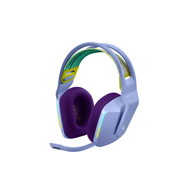 Slušalice Logitech G733, bežične, gaming, mikrofon, over-ear, RGB, PC, PS4, lilac - Slika 1