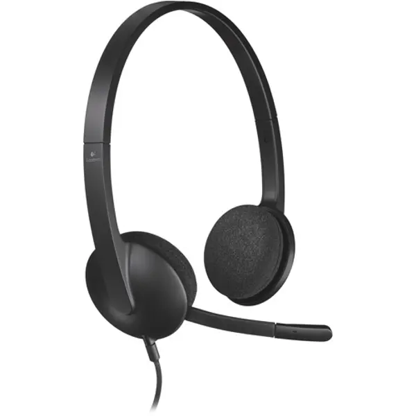 Slušalice Logitech H340, žičane, USB, mikrofon, on-ear, crne - Slika 1