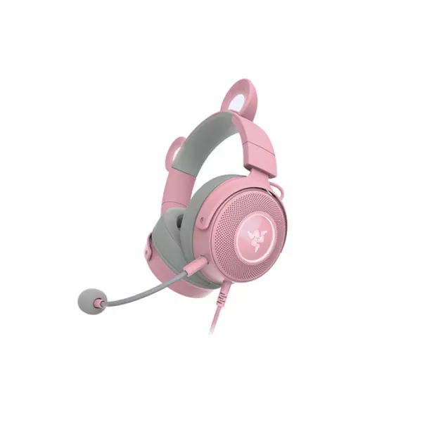 Slušalice Razer Kraken Kitty V2 Pro, žičane, gaming, mikrofon, over-ear, RGB, PC, PS4, PS5, Switch, Xbox, quartz, RZ04-04510200-R3M1 - Slika 1