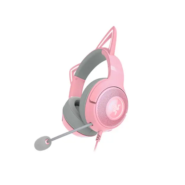 Slušalice Razer Kraken Kitty V2, žičane, gaming, mikrofon, over-ear, RGB, PC, quartz, RZ04-04730200-R3M1 - Slika 4