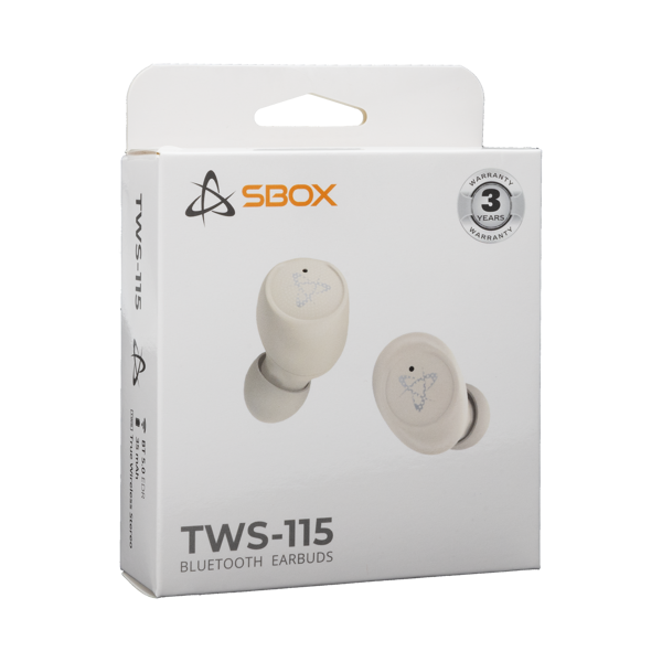 Slušalice SBOX EB-TWS115, bežične, bluetooth, mikrofon, in-ear, bež - Slika 5